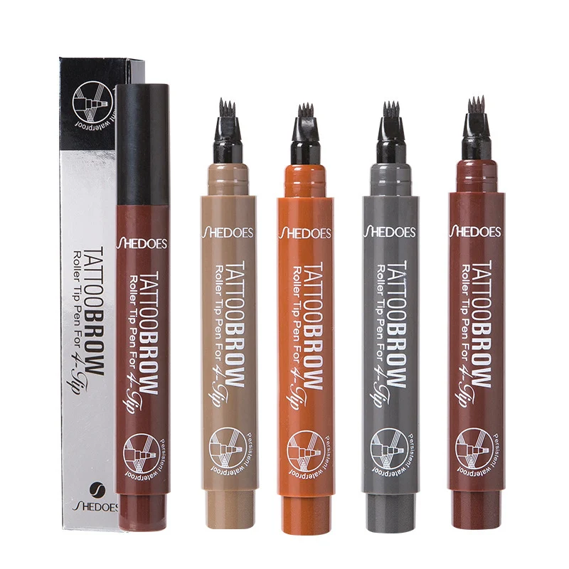 she-does-eyebrow-tattoo-pen-4-prong-roller-tip-waterproof-she-h2qcg8nk-1 SHEDOES Eyebrow Tattoo Pen with 4-prong roller tip for precise, natural-looking hair strokes, waterproof formula for long-lasting wear