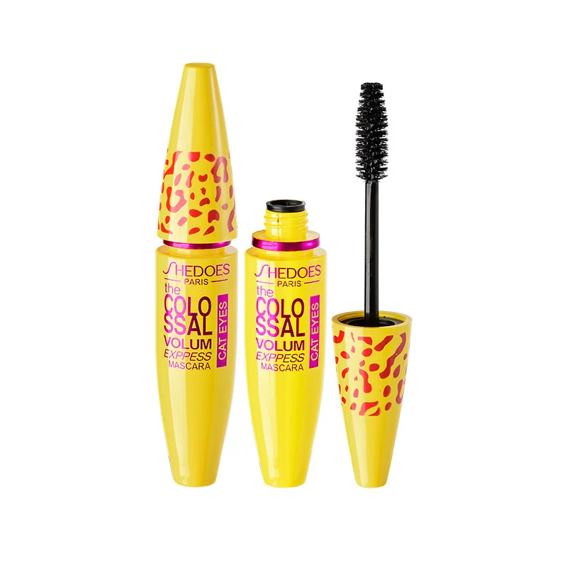 shedoes-leopard-print-lengthening-mascara-she-mb4vcwz8-1 Mascara for Lengthening and Volumizing Shedoes Banana Yellow Tube Leopard Print Long-lasting Curling 3D Eye Makeup
