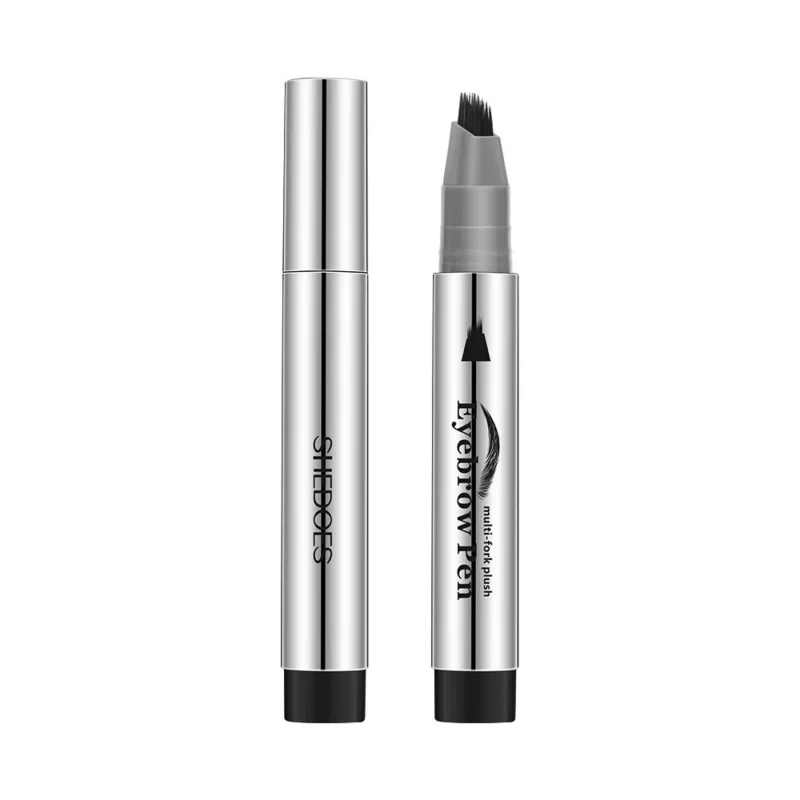 Microblading Eyebrow Pen SHEDOES Multi-Fork Tip Waterproof Long Lasting Smudge-Proof Liquid Eyebrow Pencil for Natural Wild Brows