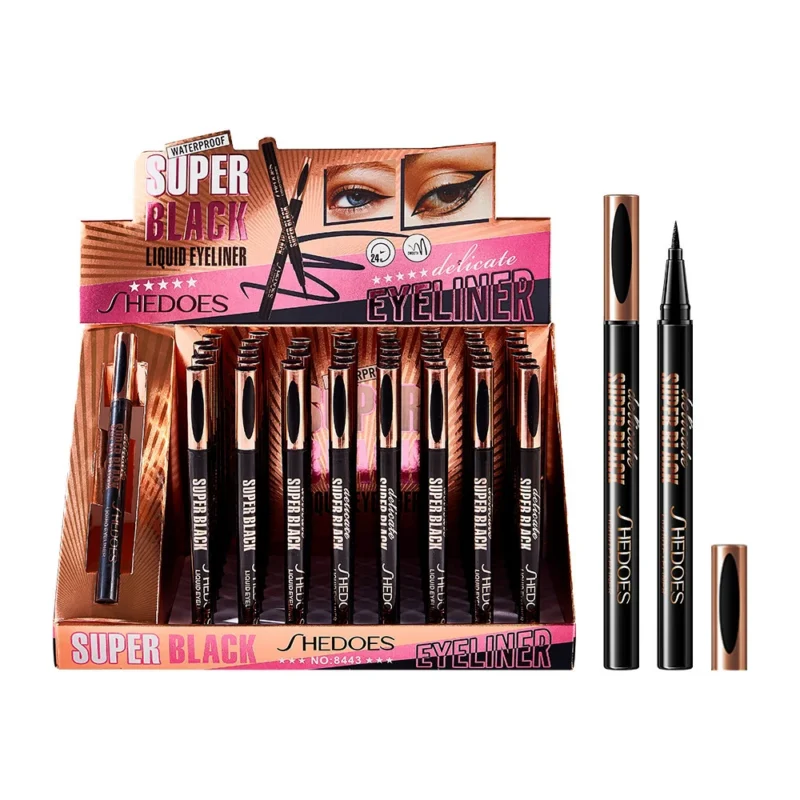 shedoes-waterproof-liquid-eyeliner-black-she-5f8ggrzh-1 SHEDOES Waterproof Liquid Eyeliner Quick-Drying Smudge-Proof 0.1mm Ultra-Fine Tip Long-Lasting Eye Makeup