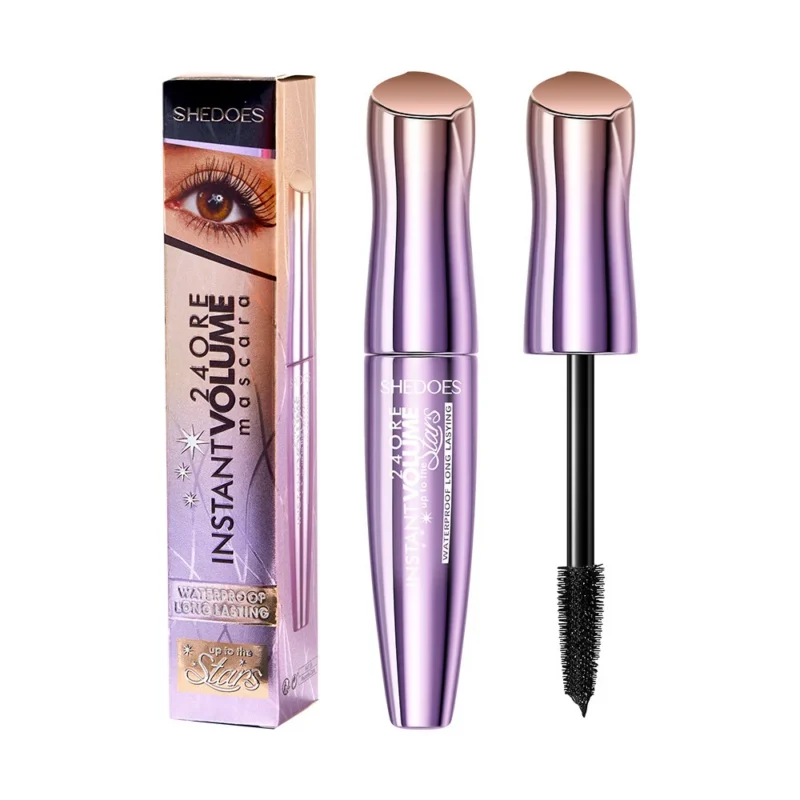 Waterproof Mascara for Long-Lasting Length and Volume - SHEDOES Smudge-Proof Eye Makeup